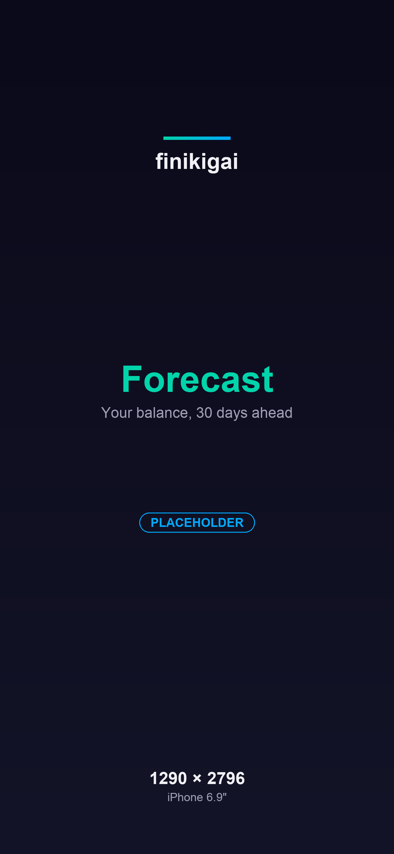 finikigai 30-day Forecast screen on iPhone