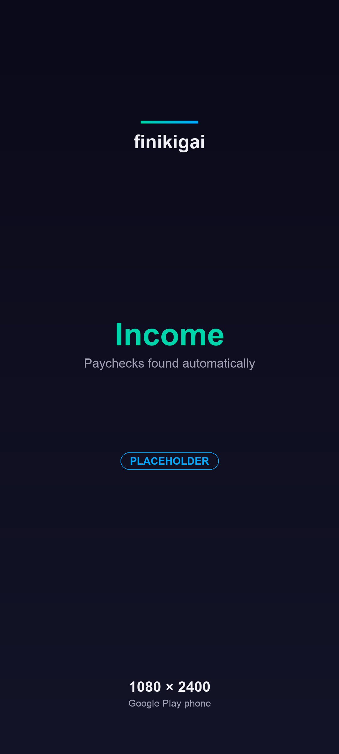 finikigai Income screen on Android
