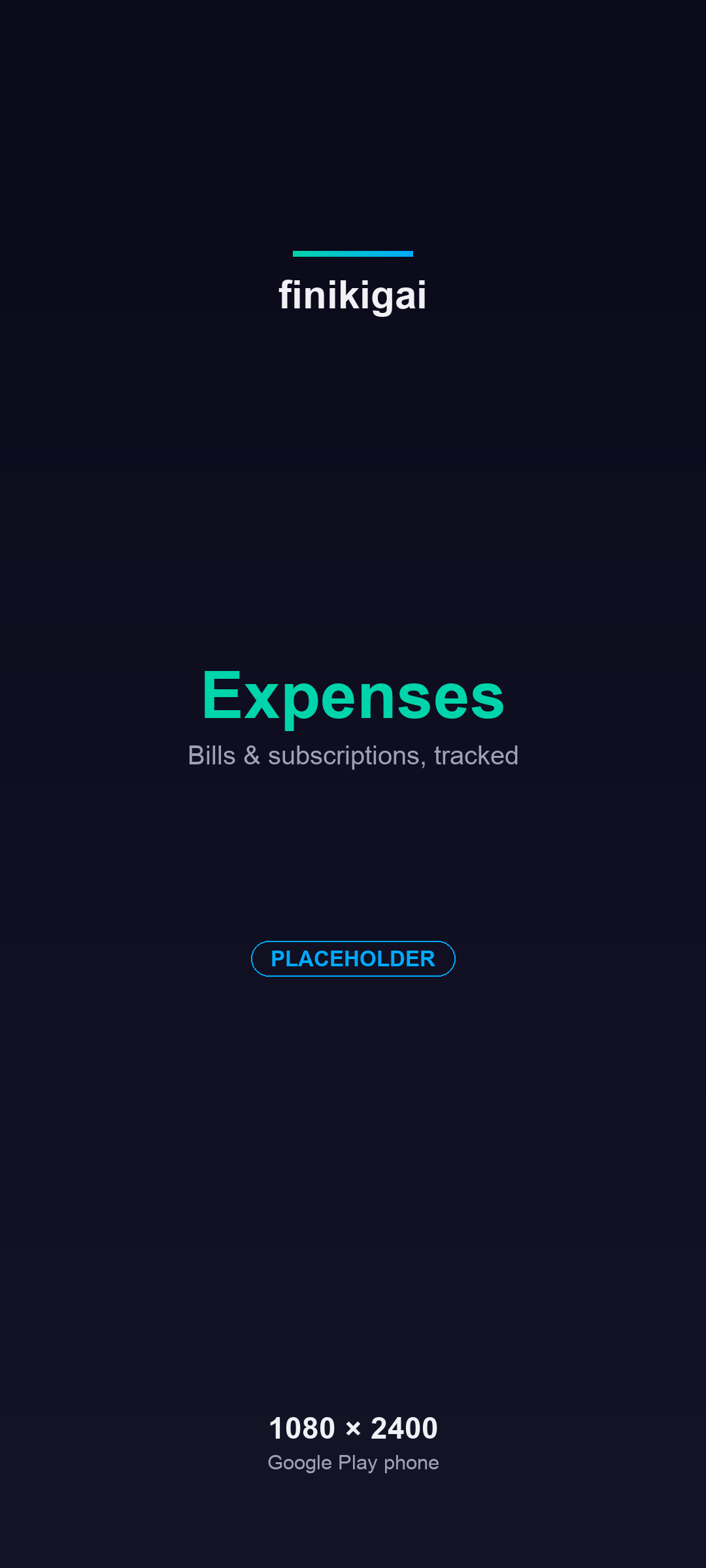 finikigai Expenses screen on Android