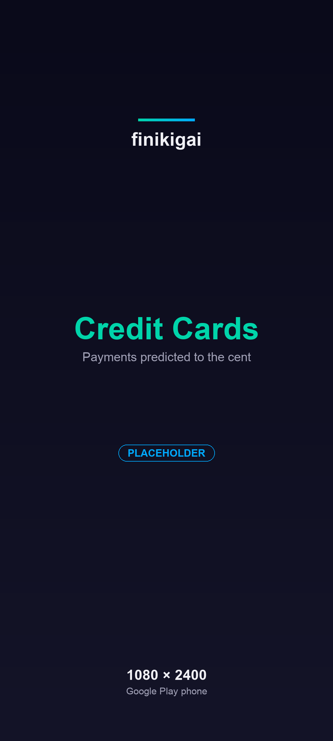finikigai Credit Cards screen on Android